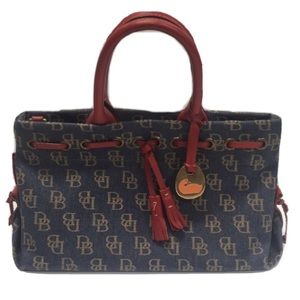 VTG Dooney & Bourke Blue Monogram Crossbody Bag